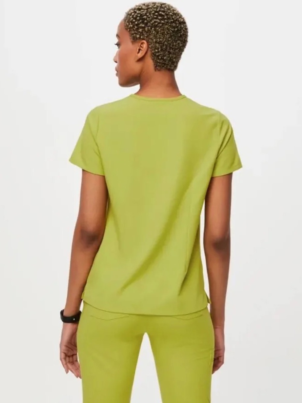 FIGS Limeade Catarina V-Neck Scrub Top S EUC - Picture 6 of 9